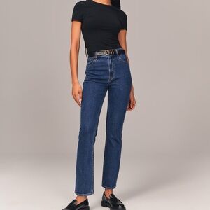 Abercrombie Ultra High Rise Ankle Straight